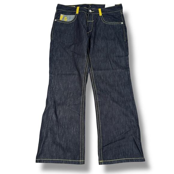 Miskeen Baggy Loose Skater Jeans Men’s 40 Blue Denim Cotton Pockets Y2K NWT New - Picture 1 of 12